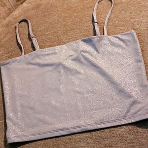 Express Body Contour Collection Sparkly Cropped Cami